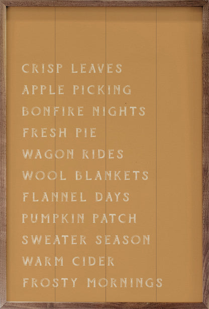 Autumn Activities List