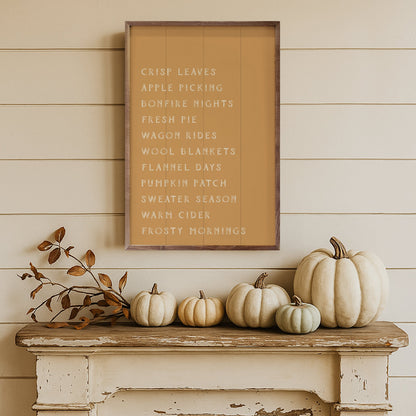 Autumn Activities List