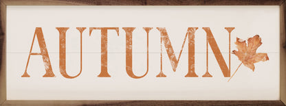 Autumn Orange Leaf White