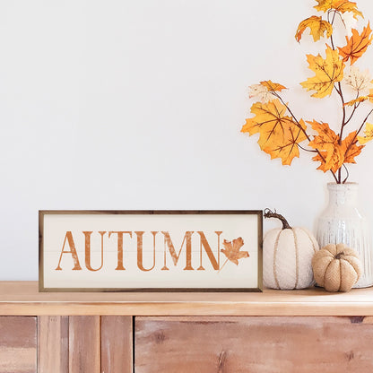 Autumn Orange Leaf White