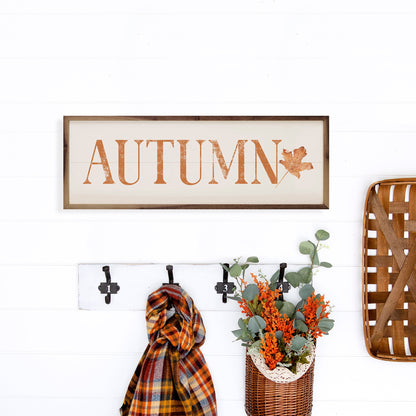 Autumn Orange Leaf White