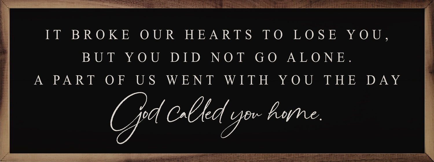 God Called You Home Black