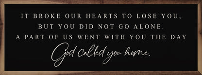 God Called You Home Black