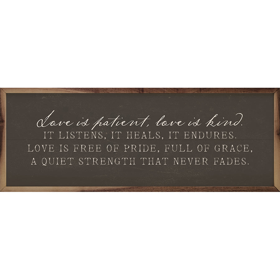 Love Is Patient Gray