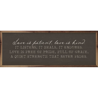 Love Is Patient Gray