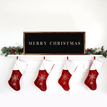 Merry Christmas Caps Black