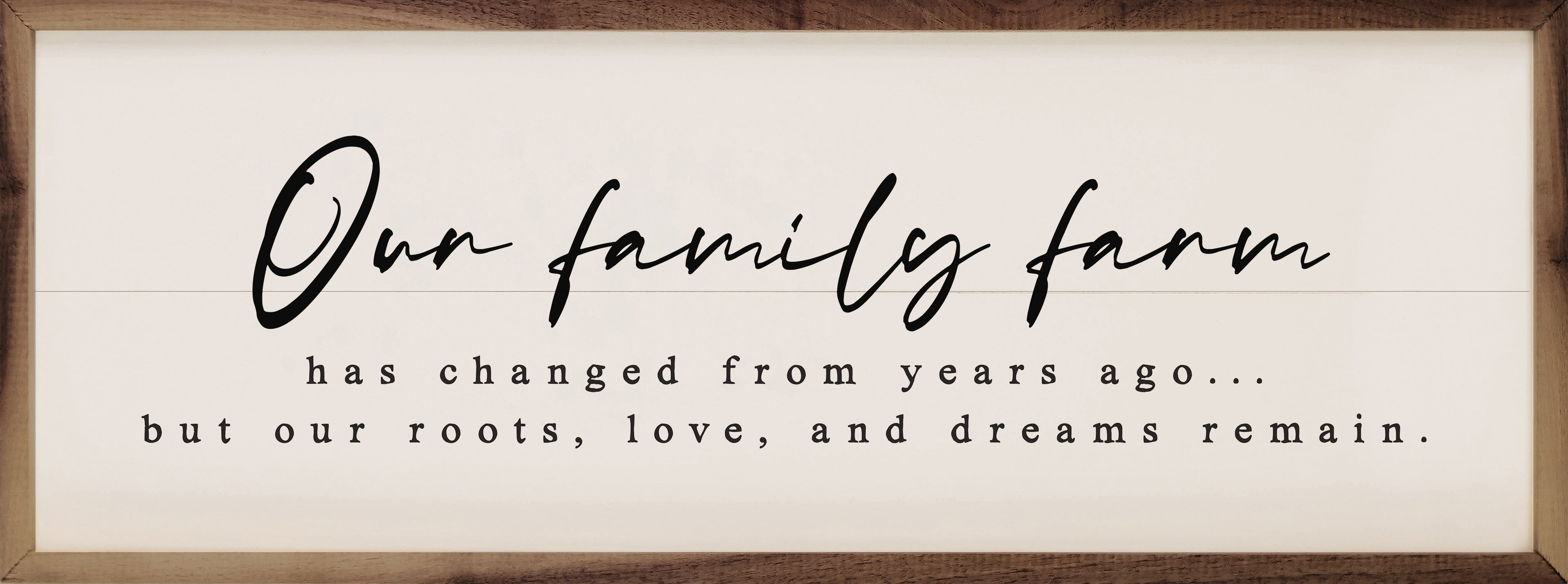 Our Family Farm Dreams Remain White