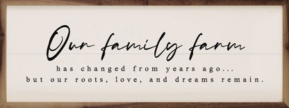 Our Family Farm Dreams Remain White
