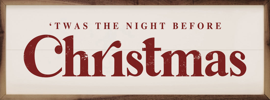 Twas The Night Before Christmas Red With White