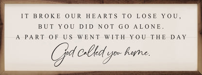 God Called You Home White