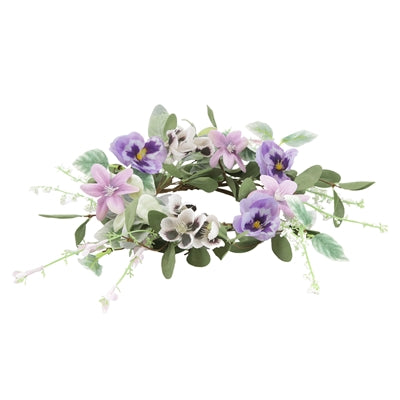 Purple Pansy Candle Ring