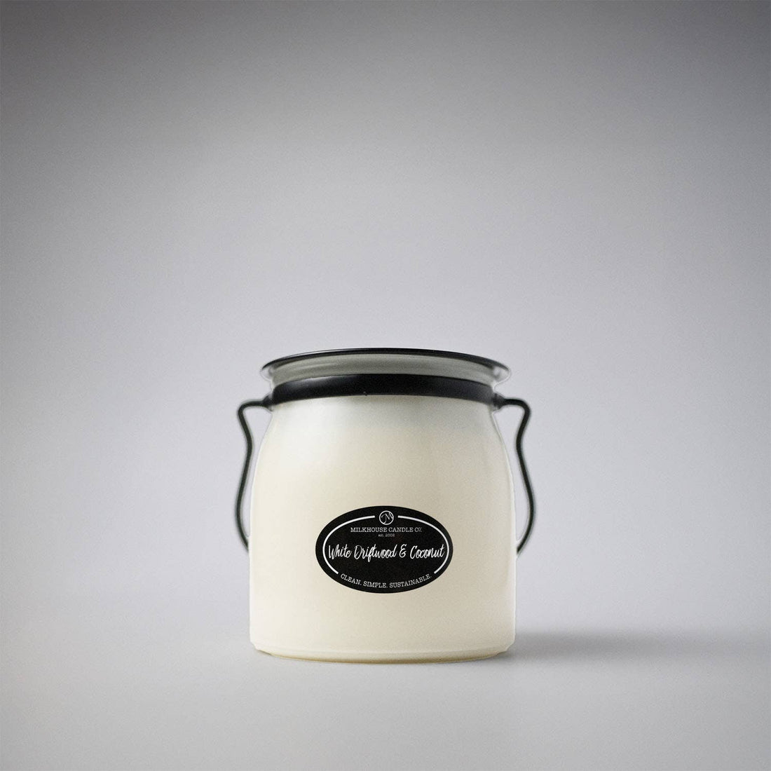 16 oz Butter Jar Candle: White Driftwood & Coconut