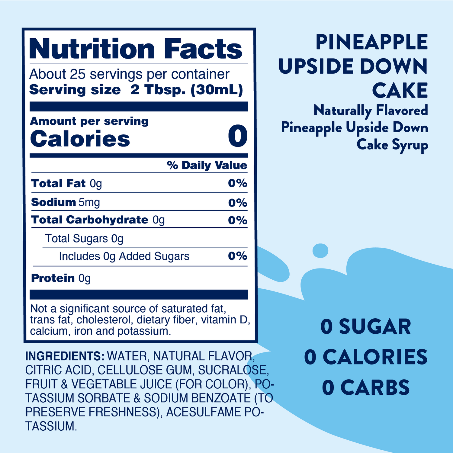 Pineapple Upside Down Cake Syrup - Sugar Free