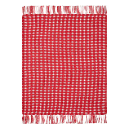 Red Woven Throw Blanket with Fringe – Gallen Collection