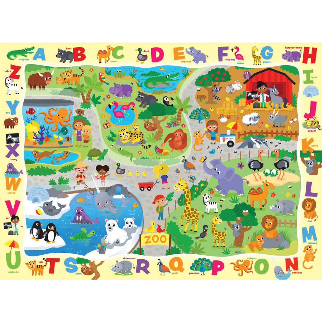 Hide &amp; Seek - Alphabet at the Zoo 48 Piece Puzzle