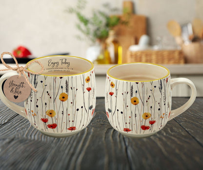 LCP Mug Enjoy Today Floral Strength And Love