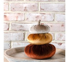 Stacked Velvet Pumpkin