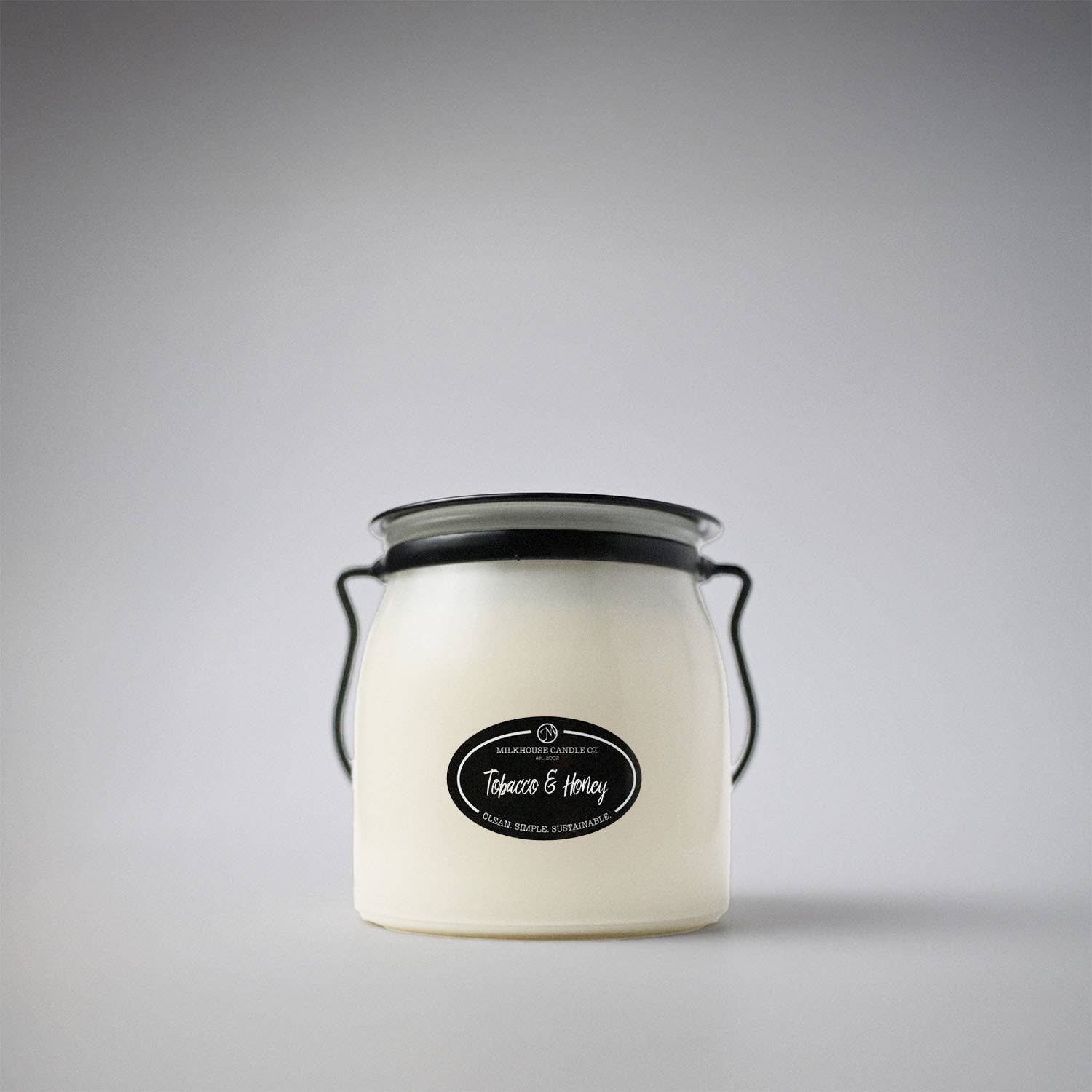 16 oz Butter Jar Candle: Tobacco &amp; Honey