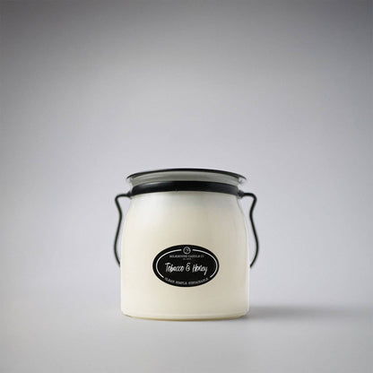 16 oz Butter Jar Candle: Tobacco &amp; Honey