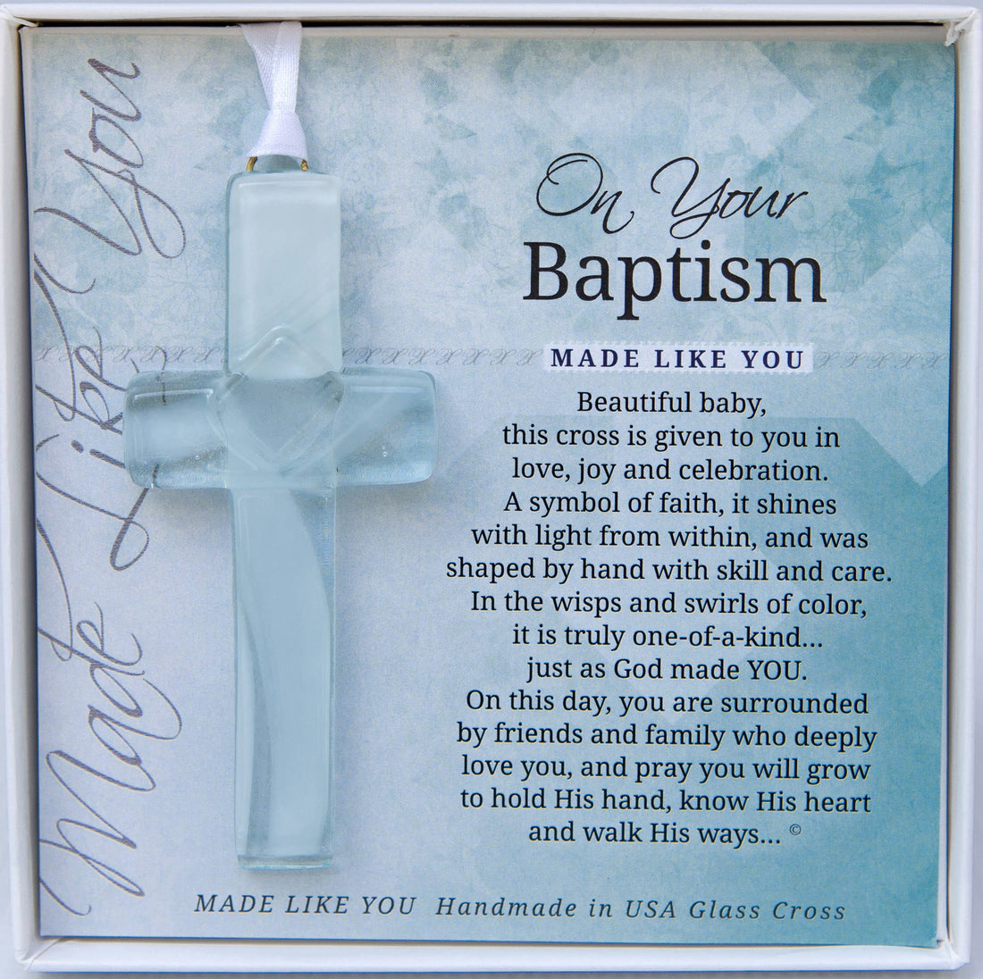 Baby Baptism Gift Glass Cross