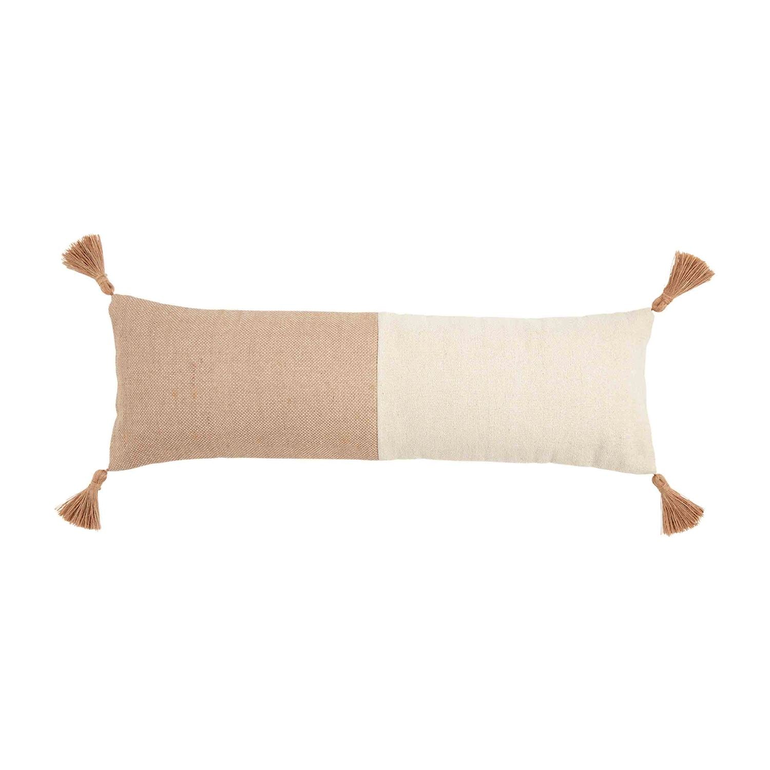 Jute Color Block Pillow