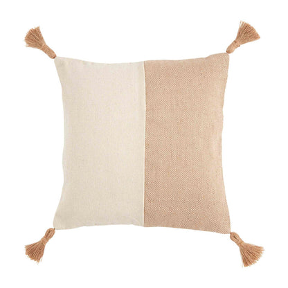 Jute Color Block Pillow