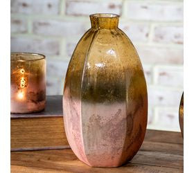 Stone Foil Hexagon Vase