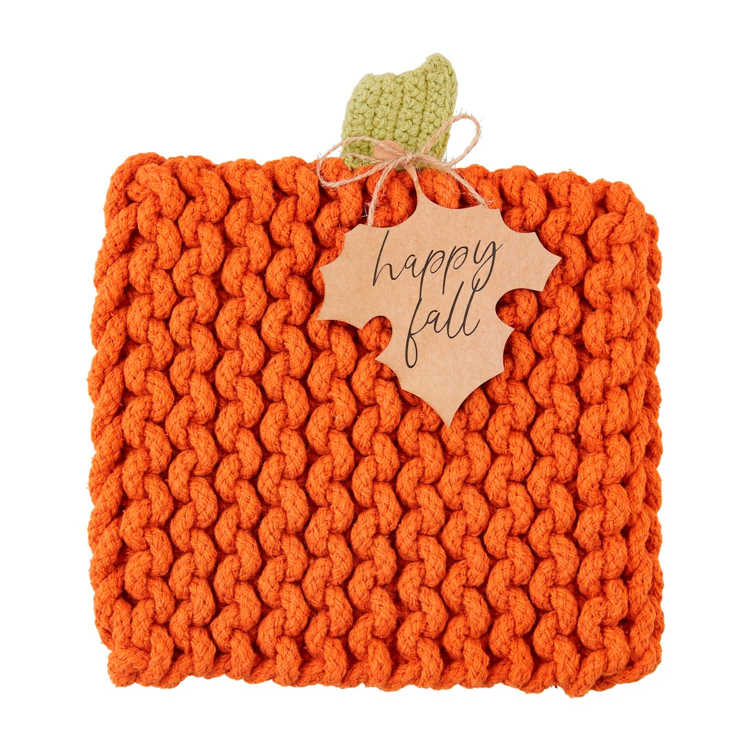 Orange Knit Trivet