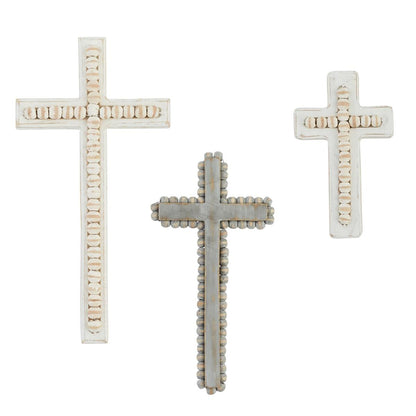 Beaded Wood Cross