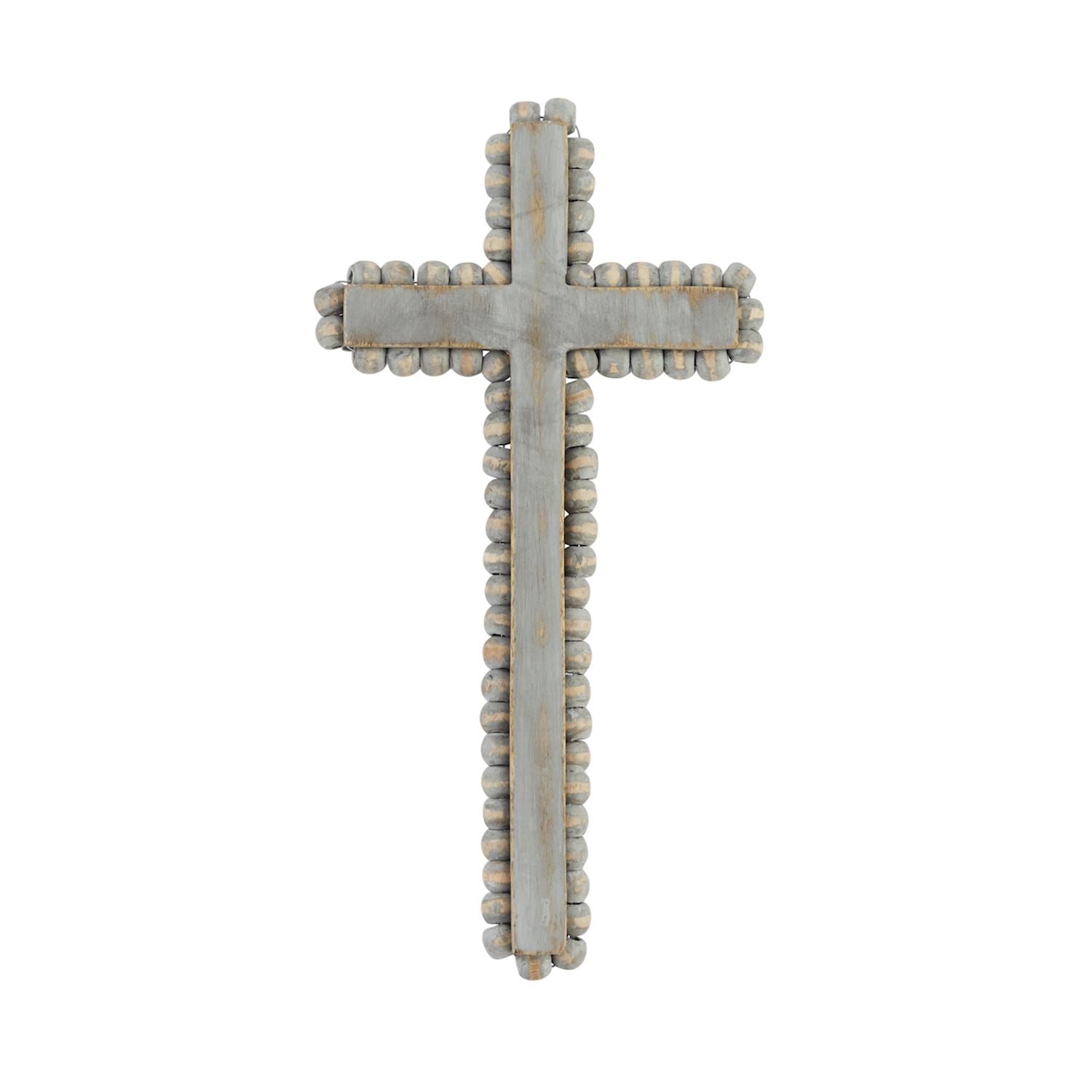 Beaded Wood Cross