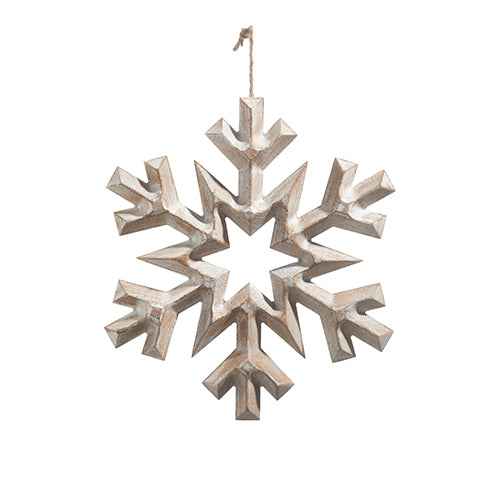 Whitewashed Snowflake Ornament