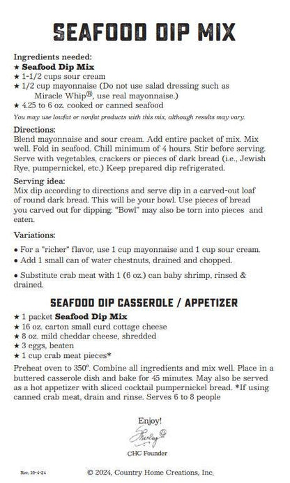 Coastal Kitchen Seafood Dip Mix