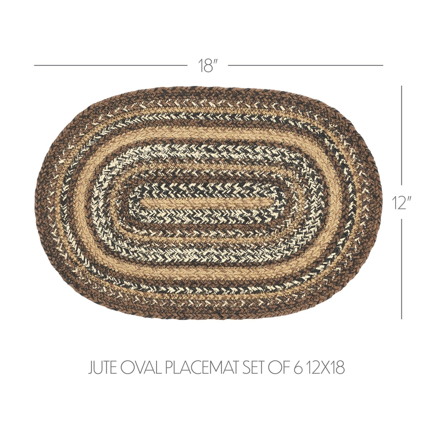 Espresso Jute Oval Placemat