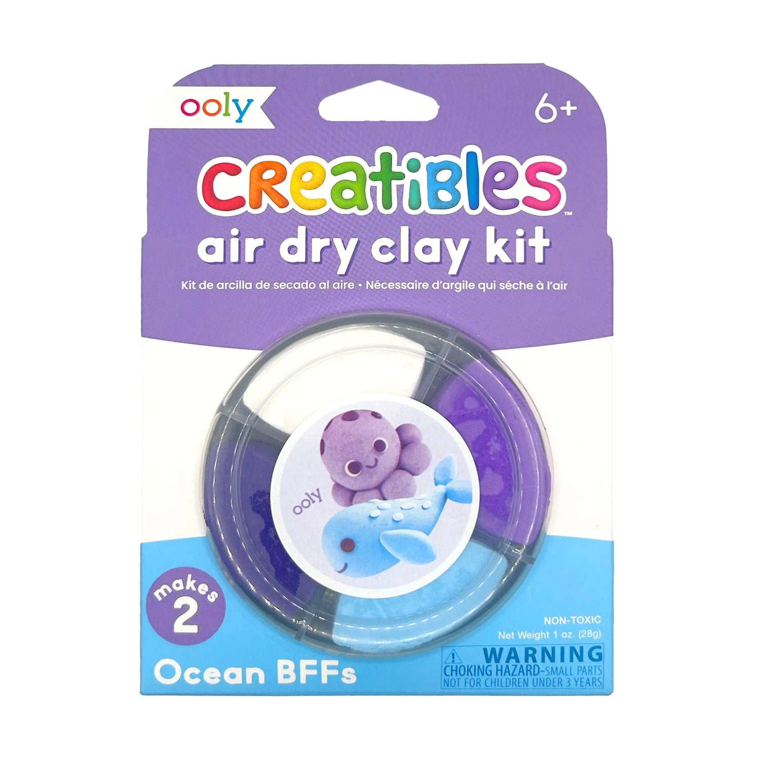 Creatibles Air Dry Clay Kit - Ocean BFFs - Set of 4 Colors