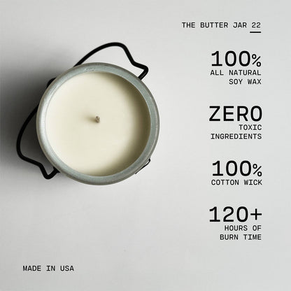 22 oz Butter Jar Candle: Holiday Home