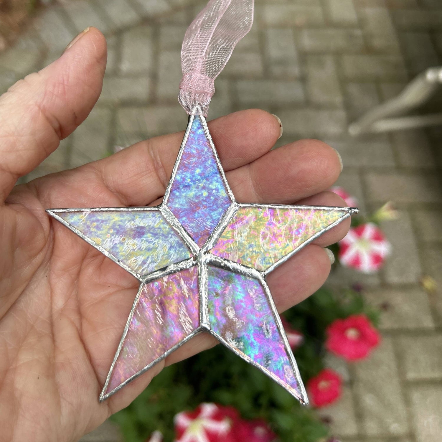 Little Star: Baby Girl Stained Glass Star