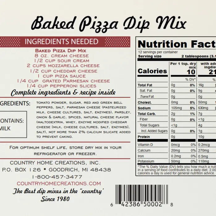 Artisan Bake Pizza Dip Mix