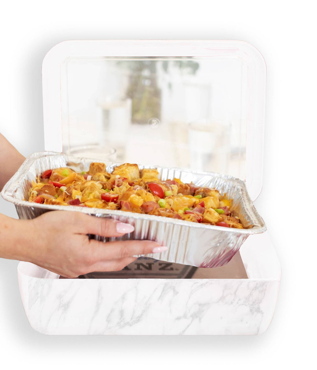 Premium Set - Pan Frame w/Lid &amp; Hot or Cold Gel Pack -Marble