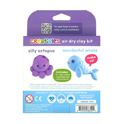 Creatibles Air Dry Clay Kit - Ocean BFFs - Set of 4 Colors