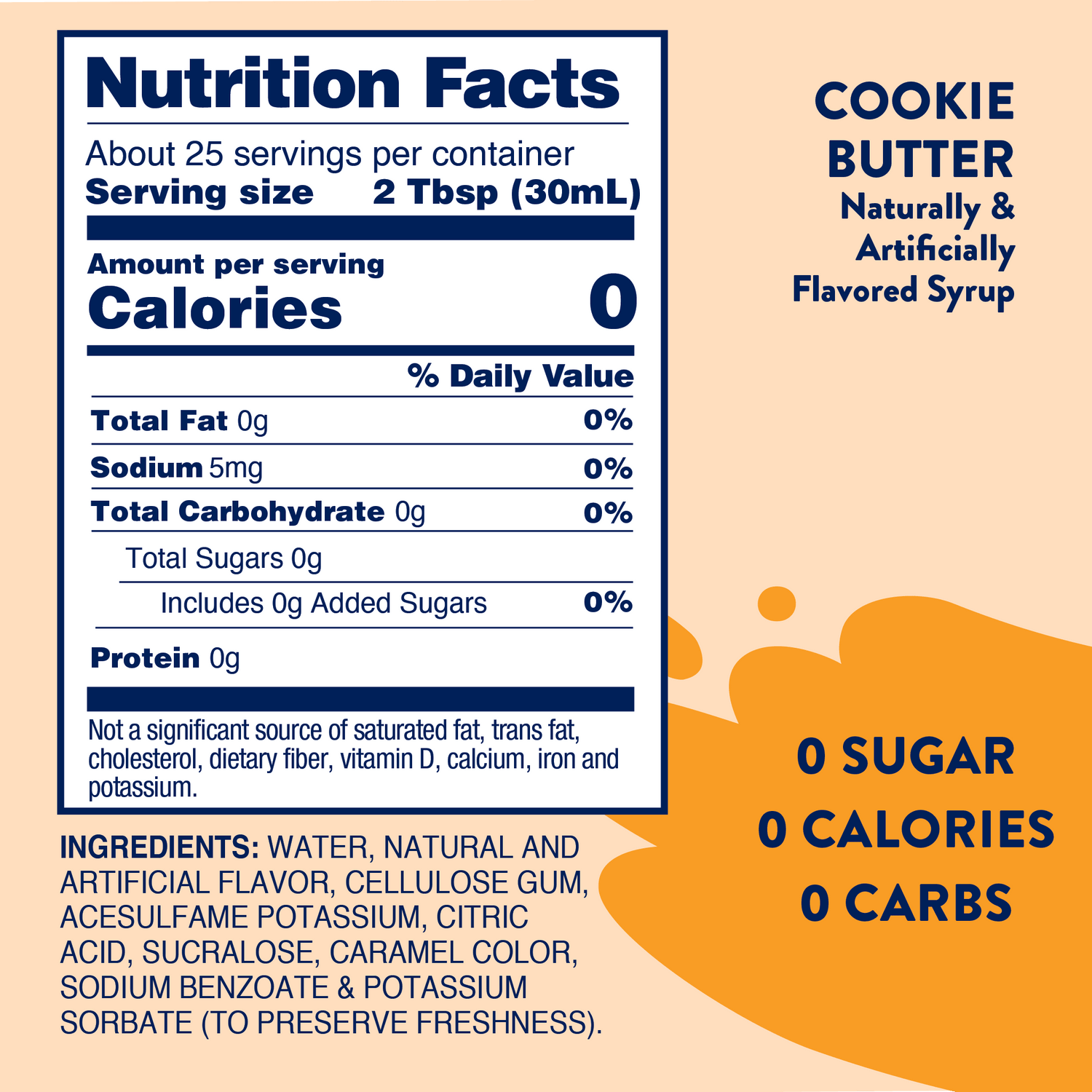Cookie Butter Syrup - Sugar Free