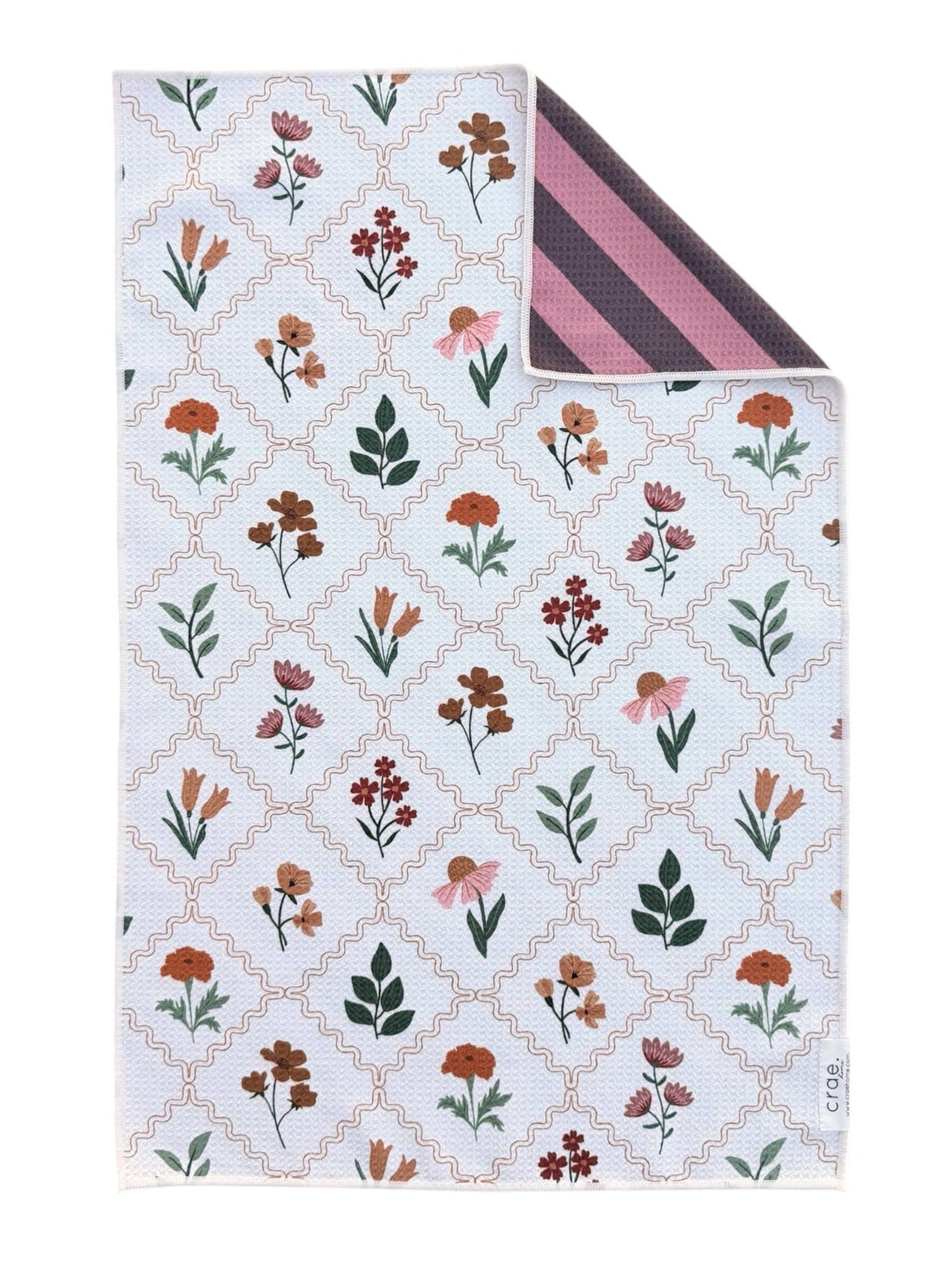 Pressed Petals: Reversible Hand Towel &amp; Washcloth