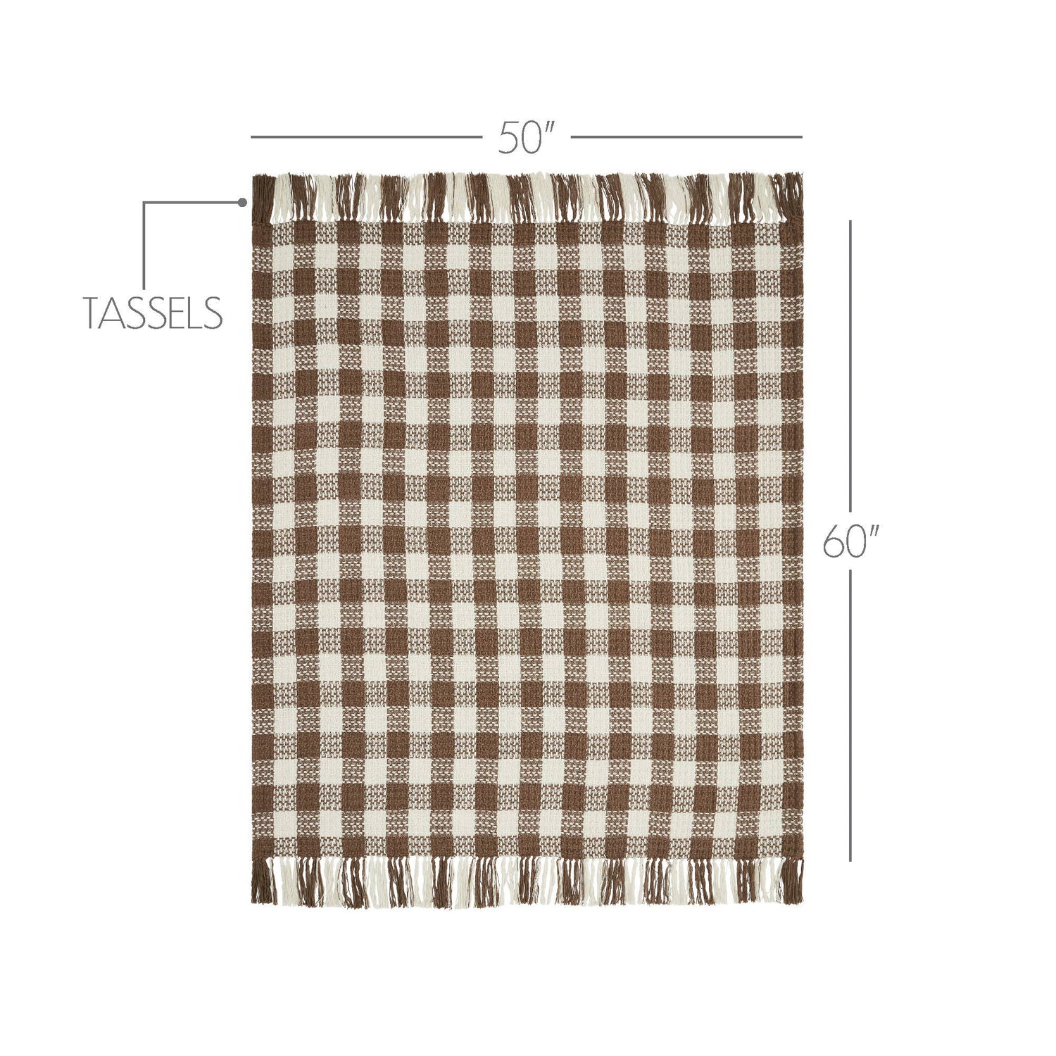 Cocoa Brown Heritage Check Throw