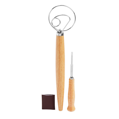 Bread Making Set w/ Bread Whisk and Bread Lame