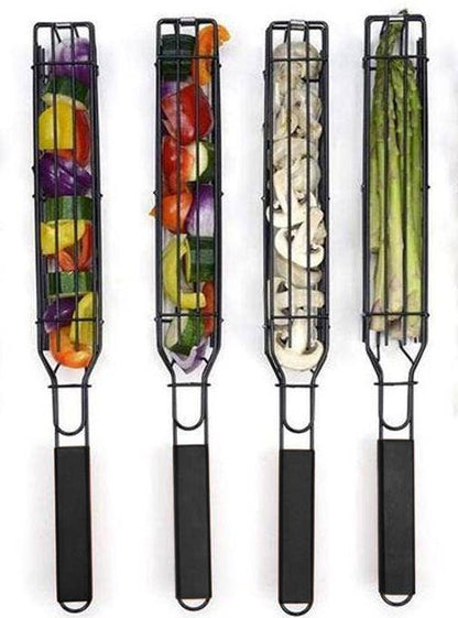 Outset Non-Stick Kabob Grill Basket, Set 4