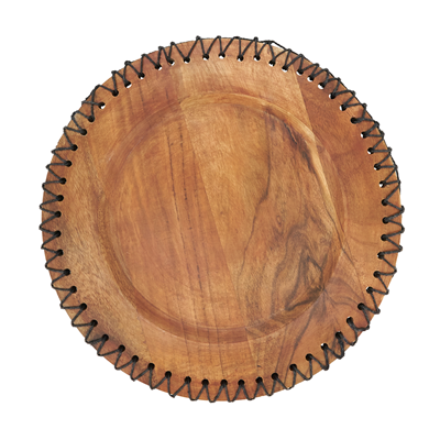 Stitched Border Wood Placemat