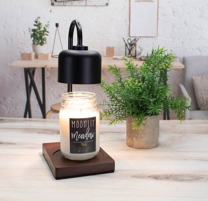 Black &amp; Wood Arched Candle Warmer