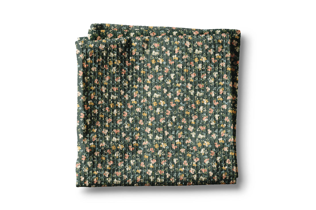 Fall Floral Waffle Weave Kitchen Towel Autumn Flower Boho