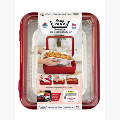 Premium Set - Pan Frame w/ Lid &amp; Hot or Cold Gel Pack - Red