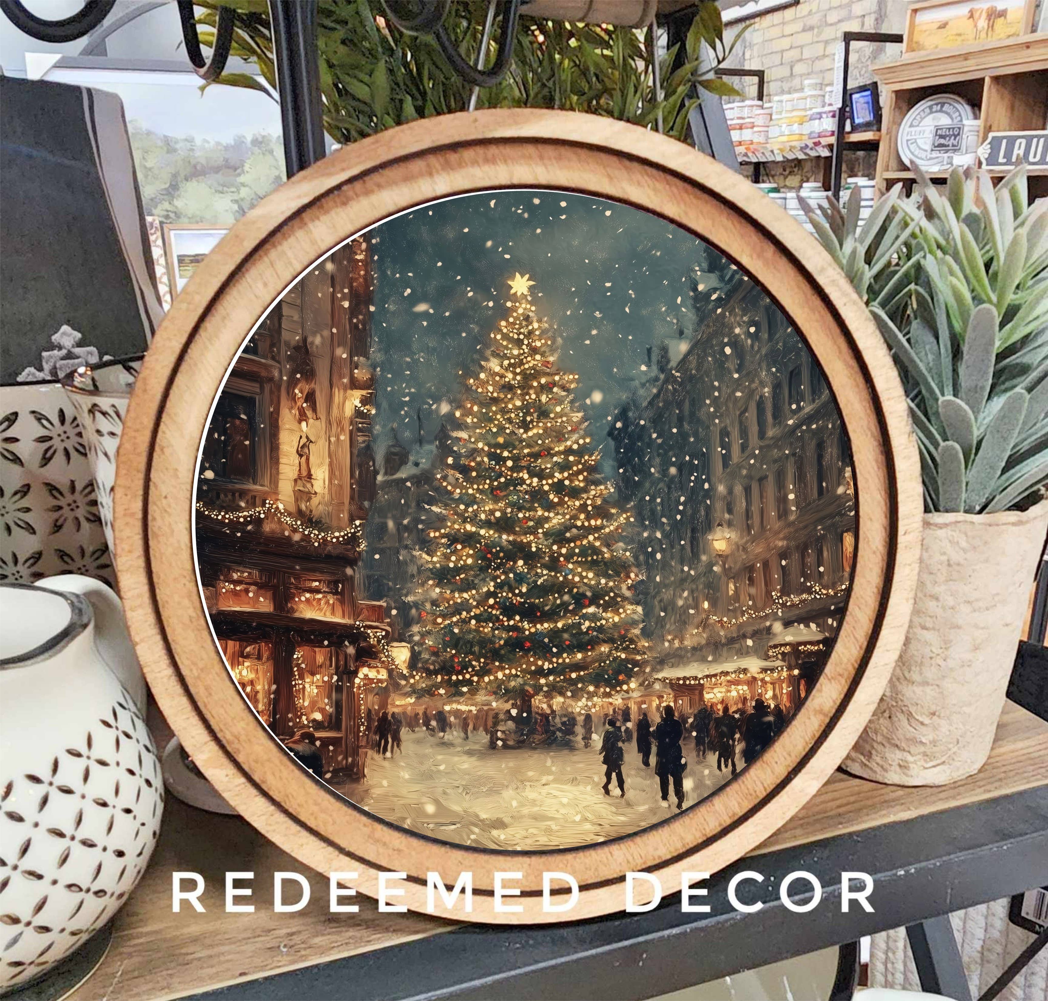 Round Christmas Tree Main Street Art