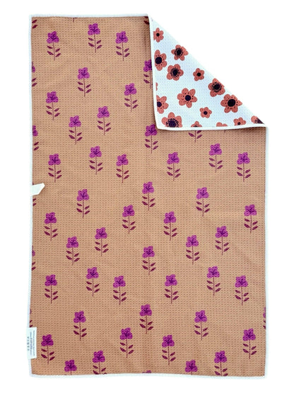 Amber Fields: Reversible Hand Towel &amp; Washcloth